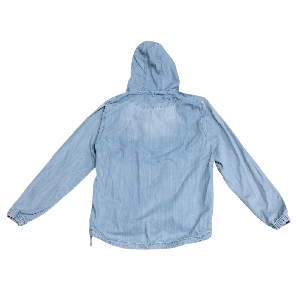 Red Label By Patriate Denim Blue Hooded Women's Jacket Medium Size - Picture 2 of 4